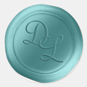 Aquamarine Aufkleber für das Green 2 Letter Monogr