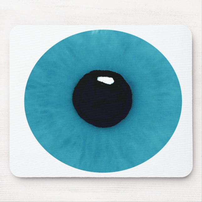 Aquamarine Augapfel-Mausunterlage Mousepad (Vorne)