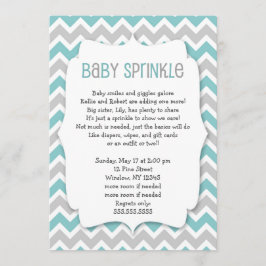 Aquamarine Baby Sprinkle / neutrale Babydusche Einladung