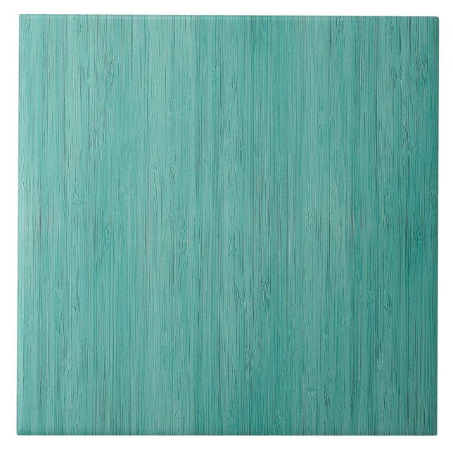 Aquamarine Bamboo Holz Grain Look Fliese (Vorderseite)