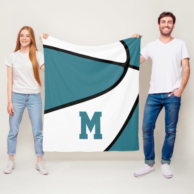 aquamarine Basketballmannschaft im sportlichen Sti Fleecedecke (Beispiel)