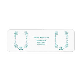 Aquamarine Bell Scrollwork Design Hochzeitsstimmun