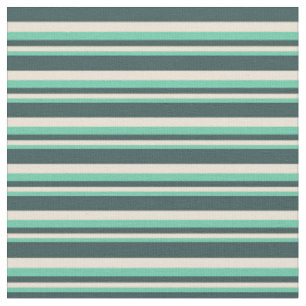 Aquamarine, Bisque und dunkelschiefer grauer Muste Stoff