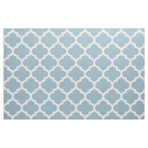 Aquamarine-Blau-Marokkaner Quatrefoil Stoff