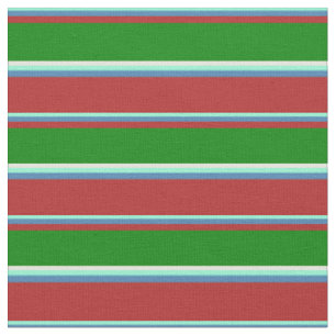 Aquamarine, blau, rot, grün und beige gefärbt stoff