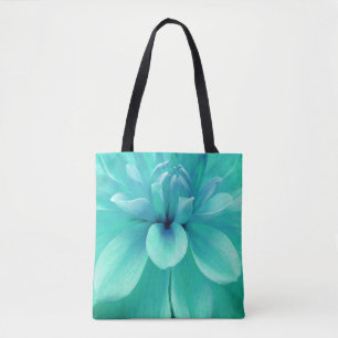 Aquamarine blaue Blume Tasche