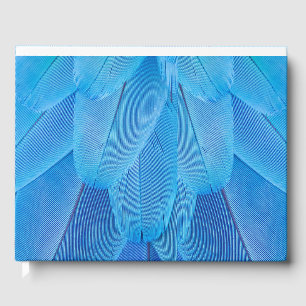 Aquamarine blaue Federn des Macaw Parrot Gästebuch