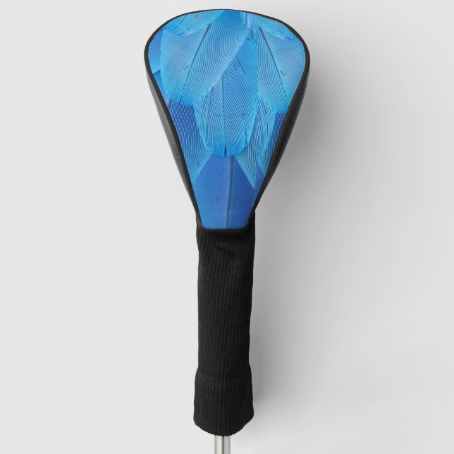 Aquamarine blaue Federn des Macaw Parrot Golf Headcover (Vorderseite)