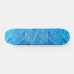 Aquamarine blaue Federn des Macaw Parrot Skateboard