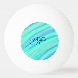 Aquamarine blaue Greenwater-Farb-Linien fügen Ihr Tischtennisball