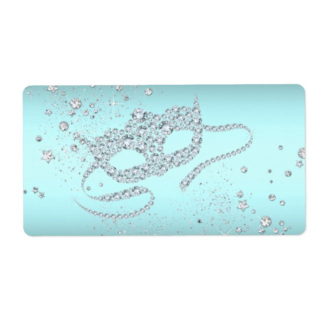 Aquamarine blaue Maskerade Party Wasser Flaschen E (Vorne)