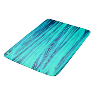 Aquamarine Blaue Ozeanwelle Shiny Abstrakte Niedli Badematte