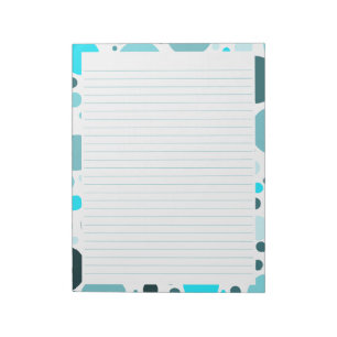 Aquamarine blaue Polka-Punkte Notizblock