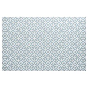 Aquamarine Blaues geometrisches Muster Stoff