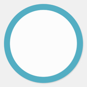 Aquamarine Blende Runder Aufkleber