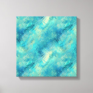 Aquamarine Blue Crystal Gel Textur Leinwanddruck