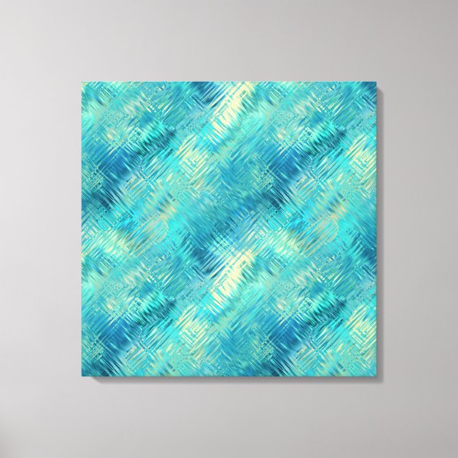 Aquamarine Blue Crystal Gel Textur Leinwanddruck (Vorderseite)
