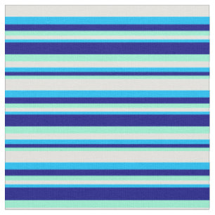 Aquamarine, Blue, Deep Sky Blue und Light Cyan Stoff