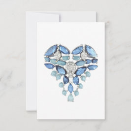 Aquamarine Blue silber Diamant Herzlichen Dank Dankeskarte