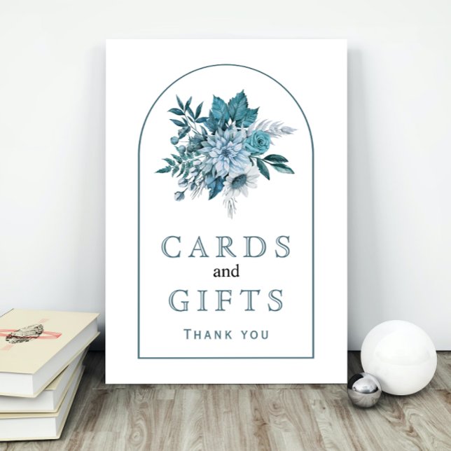 Aquamarine Blumen und Aquarelle Poster (Von Creator hochgeladen)