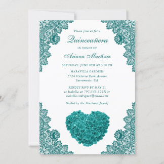 Aquamarine Blumenkatze 15. Geburtstag Einladung