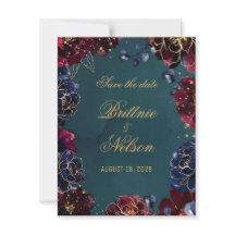Aquamarine Bordeaux Sapphire Jewel Tones Save the