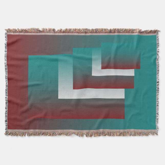 Aquamarine bordeauxfarbene Fenster Decke (Vorderseite)