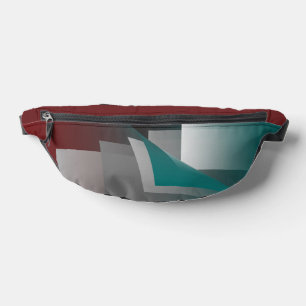 Aquamarine bordeauxfarbene Seiten Bauchtasche