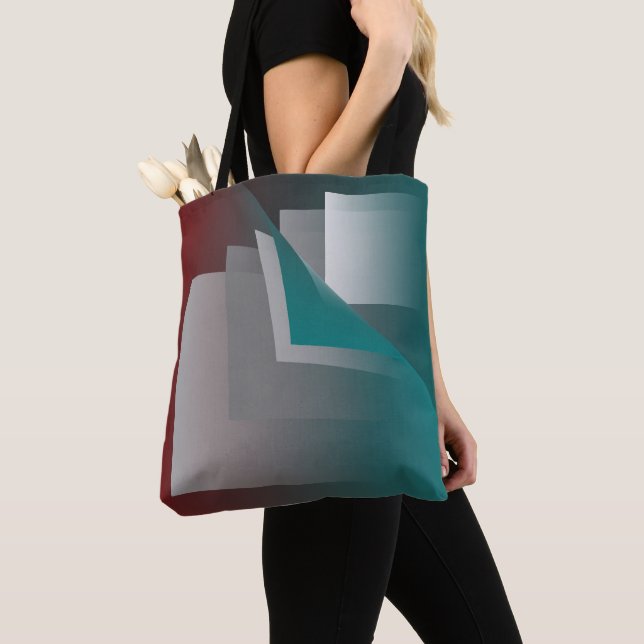 Aquamarine bordeauxfarbene Seiten Tasche (Von Nahem)