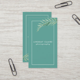 Aquamarine botanische Geschäfts-Karten Visitenkarte