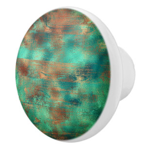 Aquamarine braune Imitate Kupferpatina inspiriert Keramikknauf