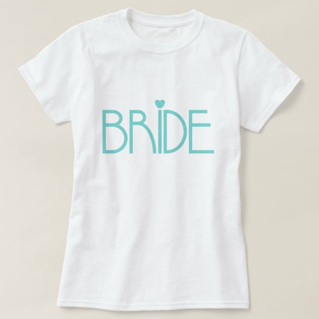 Aquamarine Braut T-Shirt (Design vorne)