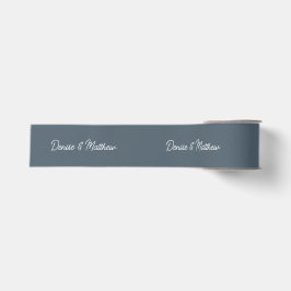 Aquamarine Braut und Groom Mitternacht Ripsband