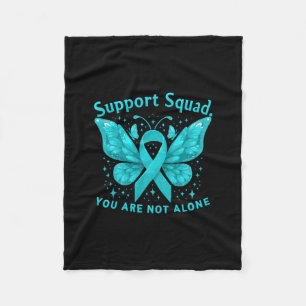 Aquamarine Butterfly-Unterstützung Squad Gebärmutt Fleecedecke