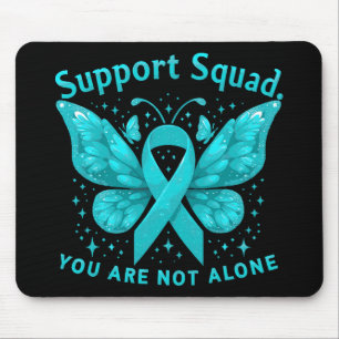 Aquamarine Butterfly-Unterstützung Squad Gebärmutt Mousepad