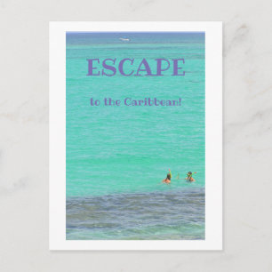 AQUAMARINE CARIBBEAN/ZWEI SNORKELER/ESCAPE TO CARI POSTKARTE