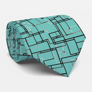 Aquamarine Coole Moderne Muster Krawatte