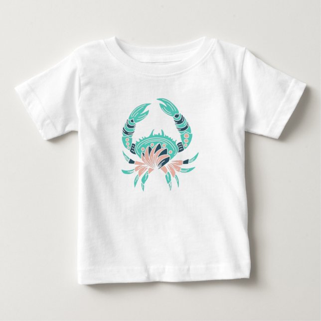 Aquamarine Crab Ocean Lover T - Shirt (Vorderseite)