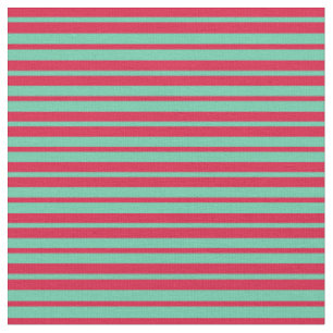 Aquamarine & Crimson Colored Lines Stoff