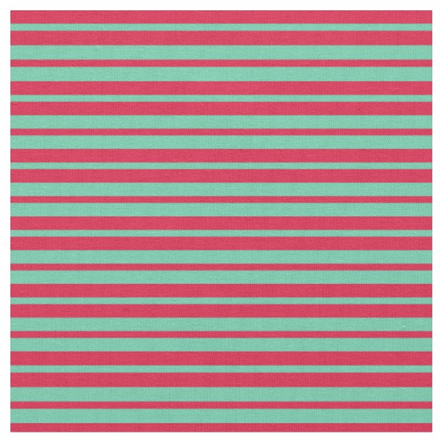 Aquamarine & Crimson Colored Lines Stoff (Nahaufnahme)