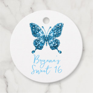 Aquamarine Crystal Blue Butterfly März Birthstone Geschenkanhänger