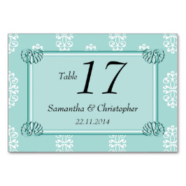 Aquamarine Damasehe Tischnummer
