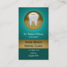 Aquamarine Dental-Visitenkarten mit Terminkarte