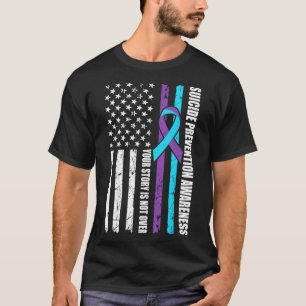 Aquamarine der monatlichen Flagge zur Prävention v T-Shirt