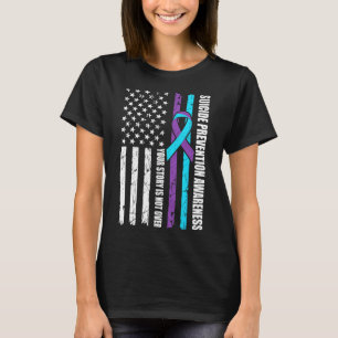 Aquamarine der monatlichen Flagge zur Prävention v T-Shirt
