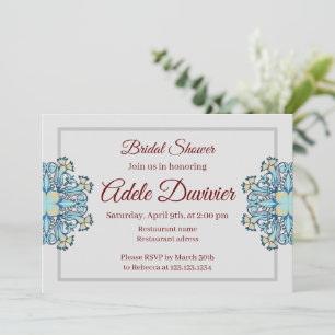 Aquamarine d'été Invitation de douche nuptiale
