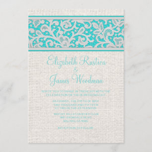 Aquamarine Einladungen für Silberhochzeiten