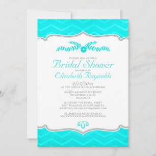 Aquamarine Einladungen von Zigzag Bridal
