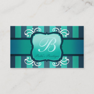 Aquamarine elegante Dekor-Butike für Visitenkarte