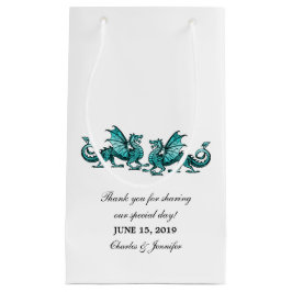 Aquamarine elegante Dragons Hochzeitsgeschenktasch Kleine Geschenktüte